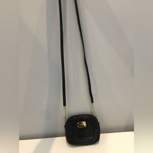 MK Black Crossbody with Gold Hardware